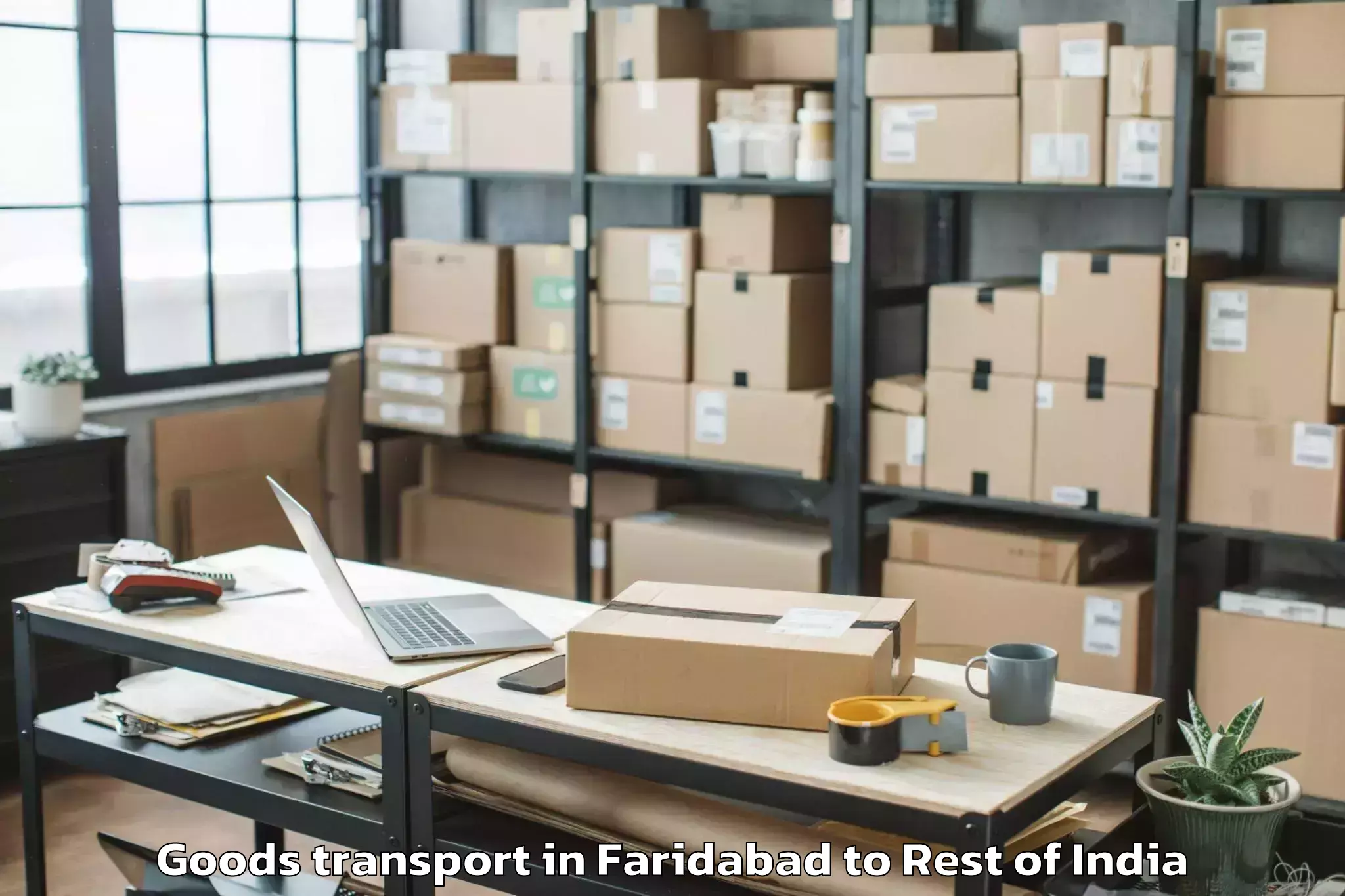 Top Faridabad to Hiranagar Goods Transport Available